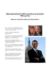 Materialesamling til USA med fokus på perioden 1990 og frem