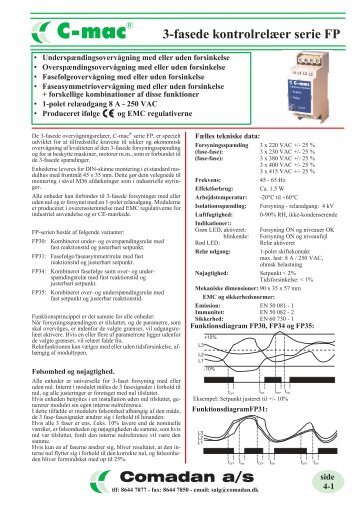 datablad (PDF-format) - Comadan