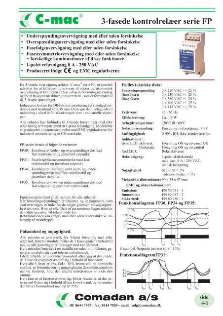 datablad (PDF-format) - Comadan