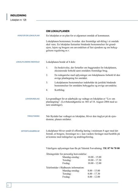 Lokalplan nr. 128 - Kildebjerg Ry - Erhverv Vest - Kildebjerg Ry A/S