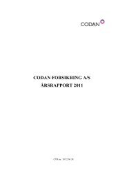 Årsrapport 2011 - Codan Forsikring A/S