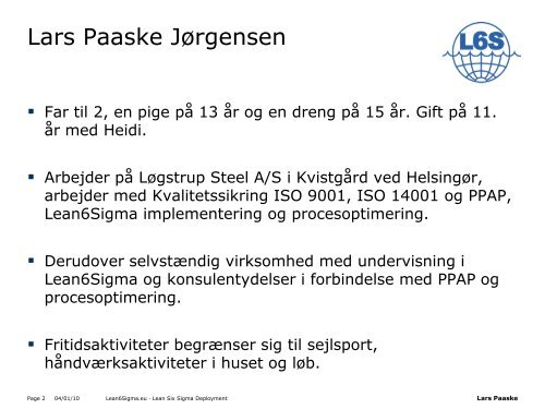 Lean Six Sigma i forretningsprocesser • Administration/service ...