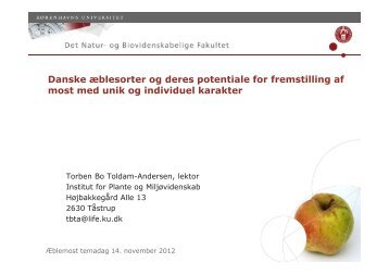 Danske æblesorter og deres potentiale for fremstilling af ... - NordGen