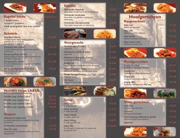 menukaart - Kampong Kita
