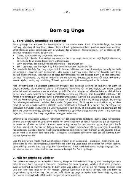 Bemærkninger - Børn og Unge (pdf 364 KB) - Aarhus.dk