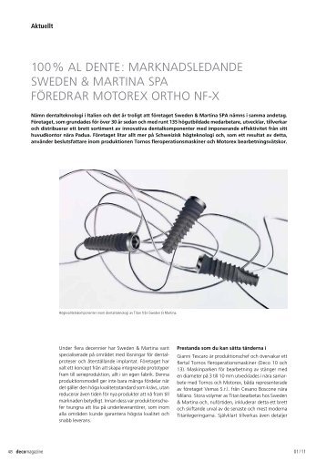 marknadsledande Sweden & Martina Spa föredrar Motorex Ortho ...