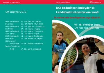 DGI badminton indbyder til Landsbadmintonstævne 2009