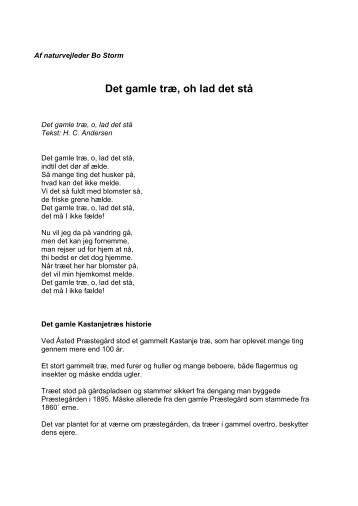 Det gamle træ, oh lad det stå - Frederikshavn Kommune