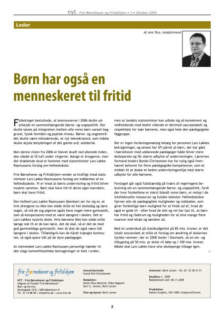 Hent NYT, oktober 2009 - Frie Børnehaver og Fritidshjem