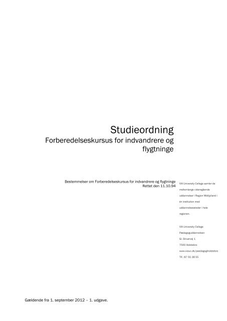 Studieordning - VIA University College