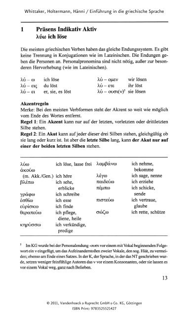 Einführung in die griechische Sprache des Neuen Testaments