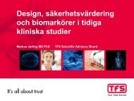 Corporate Presentation Design, säkerhetsvärdering och biomarkörer ...