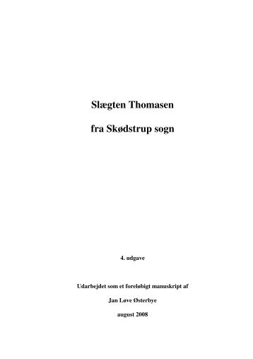 Slægten Thomasen fra Skødstrup sogn - Jan Løve Østerbye