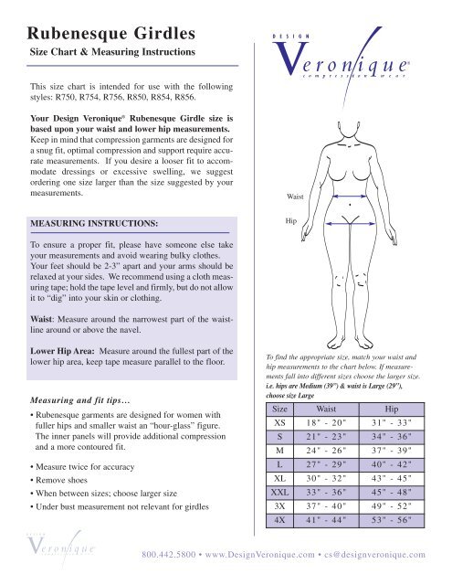 Waist And Hip Size Chart