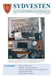 Sydvesten 2010-1.pdf - Rogaland Historielag