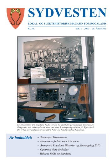 Sydvesten 2010-1.pdf - Rogaland Historielag