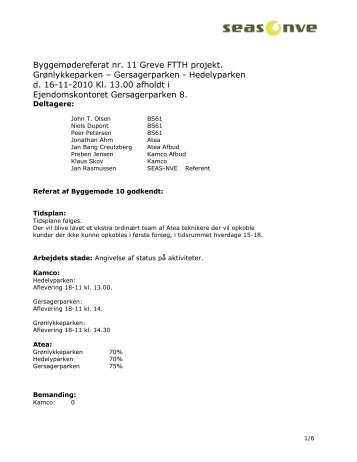 Hermed fremsendes indkaldelse til 1 - BS61