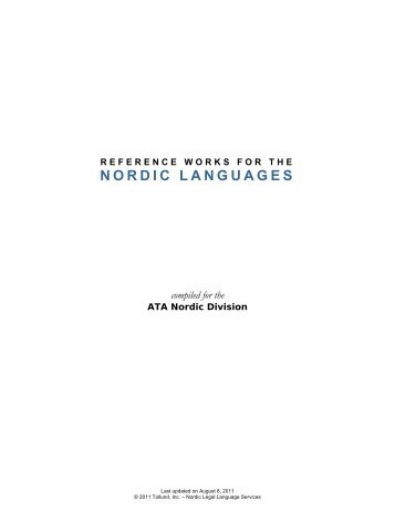 NORDIC LANGUAGES - Divisions