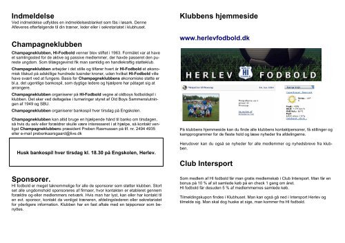 Mine oplysninger: - Herlev Fodbold