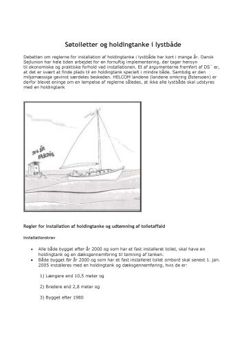 Søtoiletter og holdingtanke i lystbåde - Hobro Både og Fiskerihavn