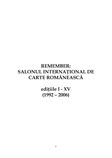 REMEMBER - Biblioteca Judeţeană "Gheorghe Asachi" - Iaşi