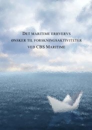 det maritime erhvervs ønsker til forskningsaktiviteter ved cbs maritime