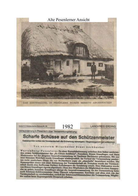 Chronik - Bildersammlung - Schützenverein St. Ulrich Pesenlern eV