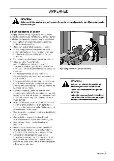 Brugsanvisning - Husqvarna