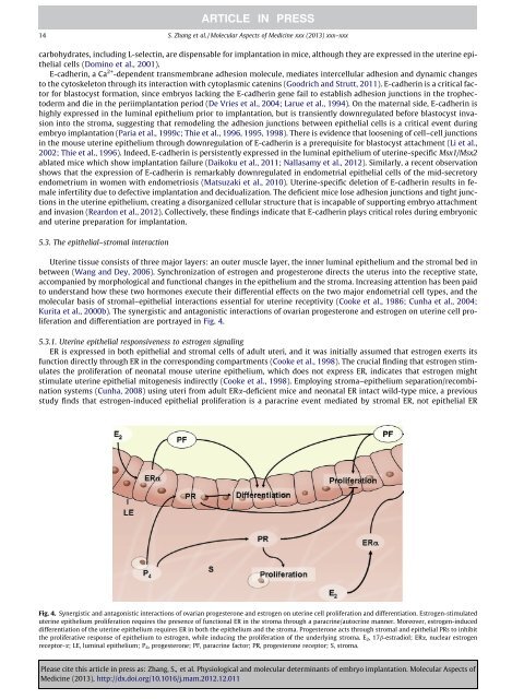 Physiological and molecular determinants of embryo implantation