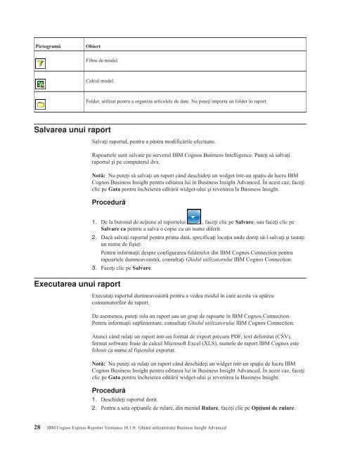 IBM Cognos Express Reporter Versiunea 10.1.0: Ghidul ...