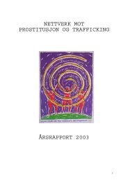 nettverk mot prostitusjon og trafficking årsrapport 2003