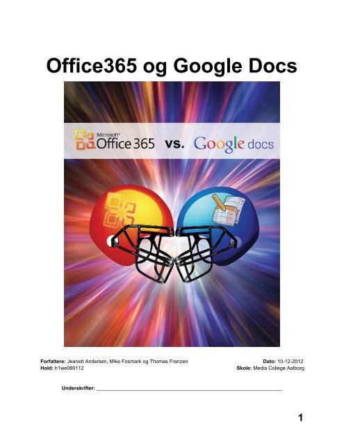 Office365 og Google Docs - MediaCollege - Medie Produktion ...