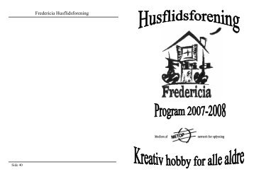 Program 2007 - 2008 inkl indstiksblad - Fredericias husflid forening