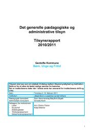 Det generelle pædagogiske og administrative tilsyn Tilsynsrapport ...