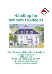 Håndbog for beboere i kollegiet - De grønlandske huse i Danmark