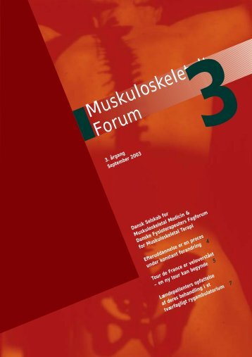 Muskuloskeletalt Forum - 3/2003 (pdf) - Fagforum for ...