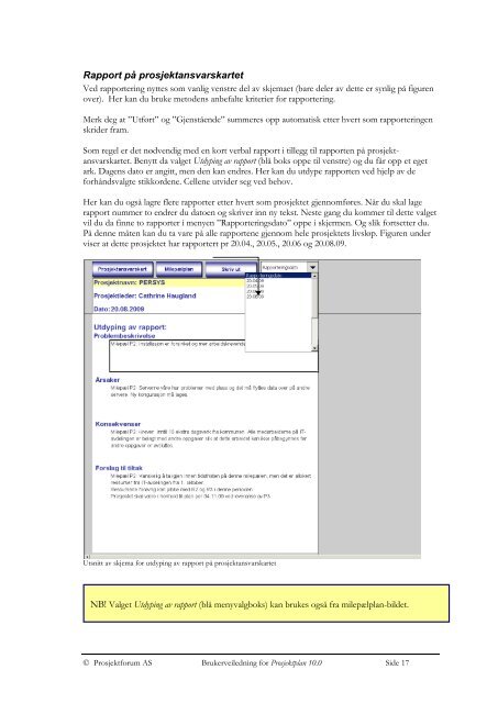 Prosjektplan 10.0 - Brukerveiledning