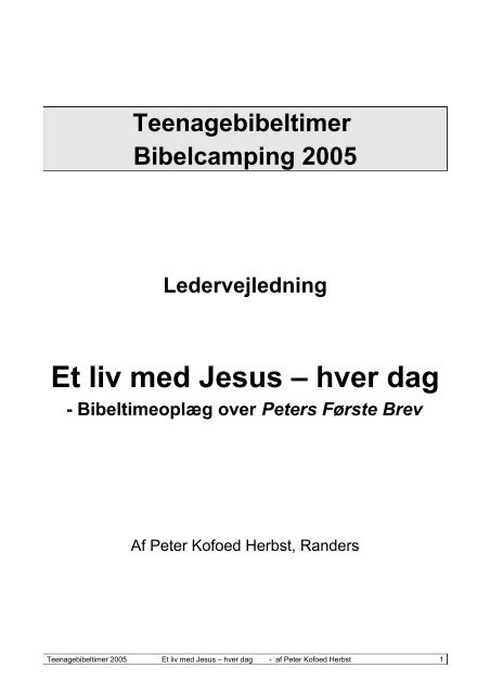 Et liv med Jesus – hver dag - IMU