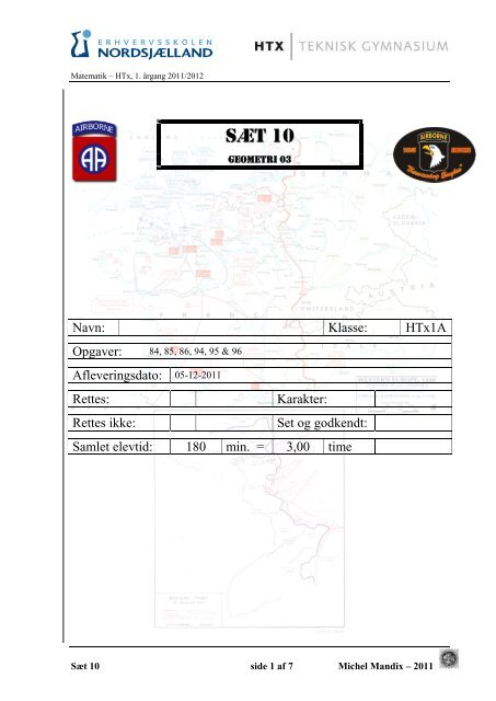 Sæt 10 - Geometri 03 - Opg. 084, 085, 086, 094, 095 & 096 (PDF)