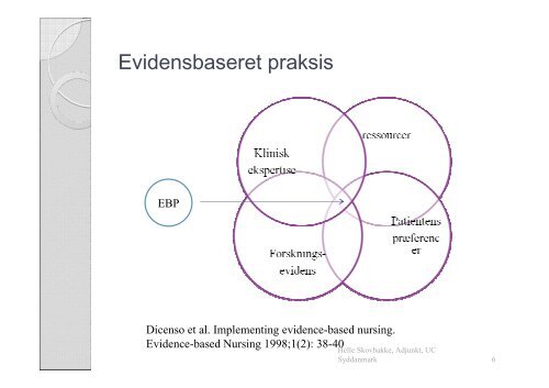 Evidensbaseret praksis - Center for Kliniske Retningslinjer