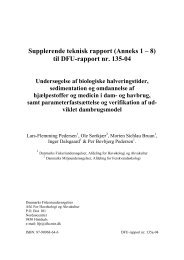 Supplerende teknisk rapport (Anneks 1 – 8) til DFU-rapport nr. 135-04