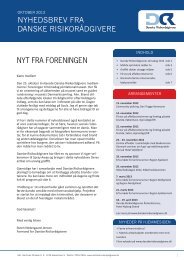 NYT FRA FORENINGEN Nyhedsbrev fra daNske risikorådgivere