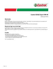Castrol EDGE Sport 0W-40 - Castrol - PDS & MSDS Search