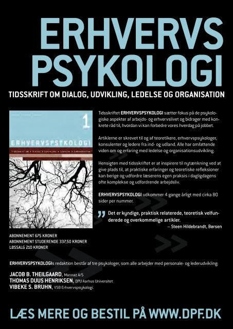 organisation - Dansk Psykologisk Forlag