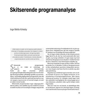 Skitserende programanalyse - RenProces