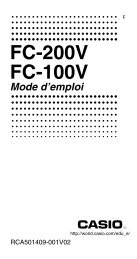 FC-200V FC-100V Mode d'emploi - Casio Education