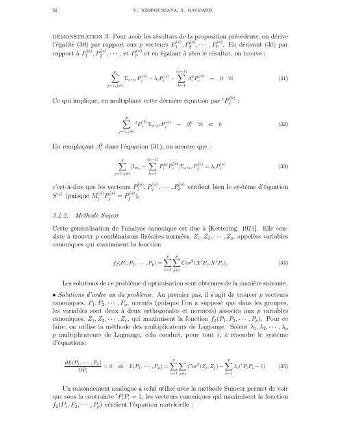 LES ANALYSES CANONIQUES SIMPLE ET GÉNÉRALISÉE ...