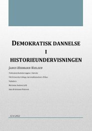 demokratisk dannelse i historieundervisningen - HistorieWeb.dk