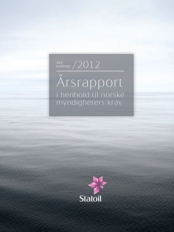 Statoil, Årsrapport 2012