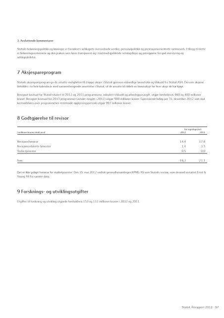 Statoil, Årsrapport 2012